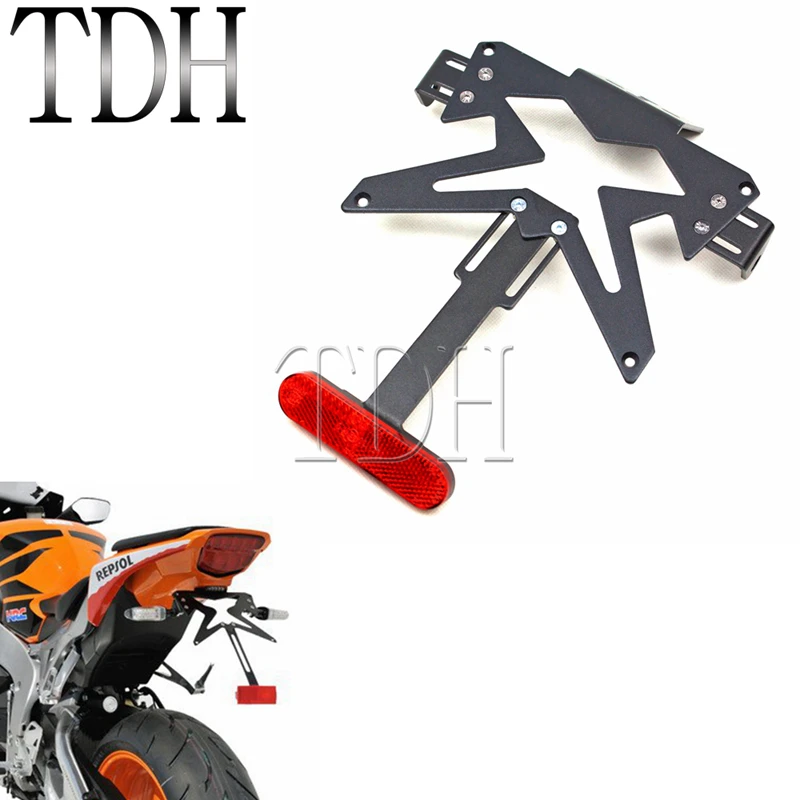 Motorcycle Rear Tail Number Plate Holder Fender Eliminator Reflector For Yamaha Honda Kawasaki Z800 Z750 Z1000 ER6N Ninja 250