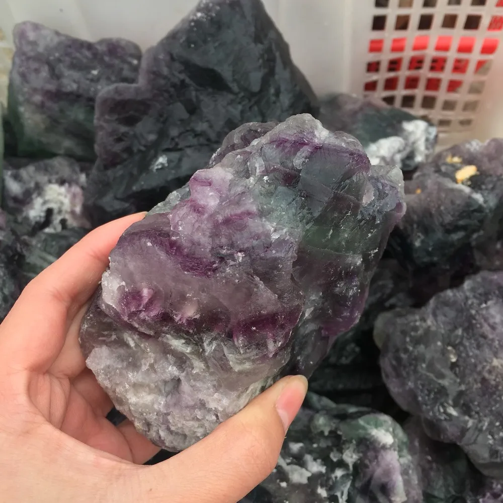 800-900g   Big size Natural raw green fluorite rough stone natural quartz crystals mineral energy stone for healing