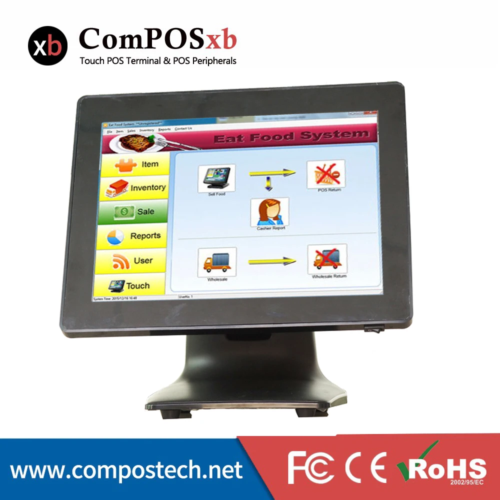 Monitor pc 15 Touch Screen all in one POS System With 15 Inch Capacitive Touch Screen Restaurant pos pc