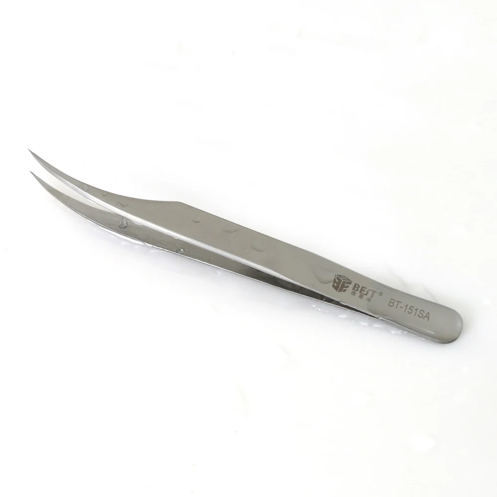 BST-151SA Hot bán Thép Không Gỉ Mày Nhíp Sửa Chữa Công Cụ Siêu Tinh Tế Độ Chính Xác Cao Chống Axit Tweezers