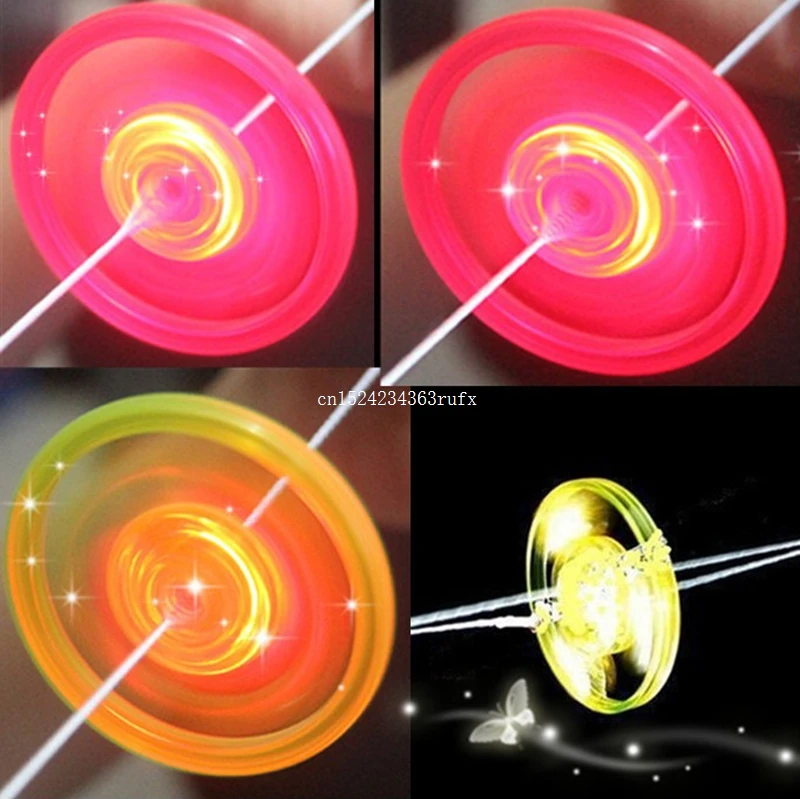 

1000pcs LED Glowing Hand Pull Whistle Flywheel Kids Toy Plastic Flashing Light Funny Toy Rope Pull Flying Gifts Party Supplies