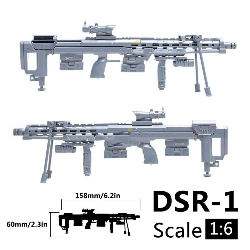 1/6 Scale DSR1 Rifle Gun Model Assembly Puzzles Building Bricks Gun Soldier Rifle Weapon For Action Figure