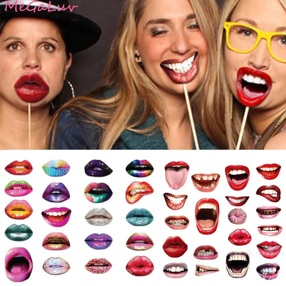 Funny Lip Mouth Photobooth Props Wedding Decoration Funny Lip Photo Booth Birthday Party Decorations Adult Photo Props