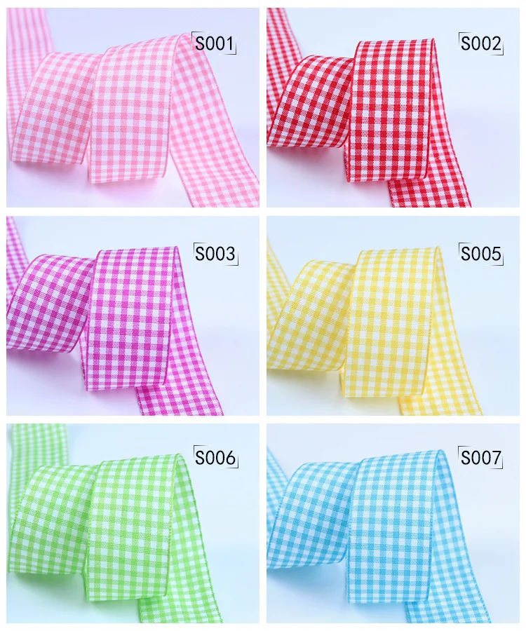 5 Meter Gitter-Satinbänder, DIY-Bowknot-Band, Schleife, Bastelbedarf, Ripsband, Mädchen-Haar-Accessoires, Bänder aus Satin – Detail 10