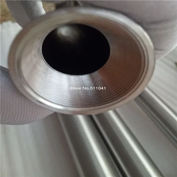 titanium thread tube titanium tubing with thread 40mm*5mm*500mm