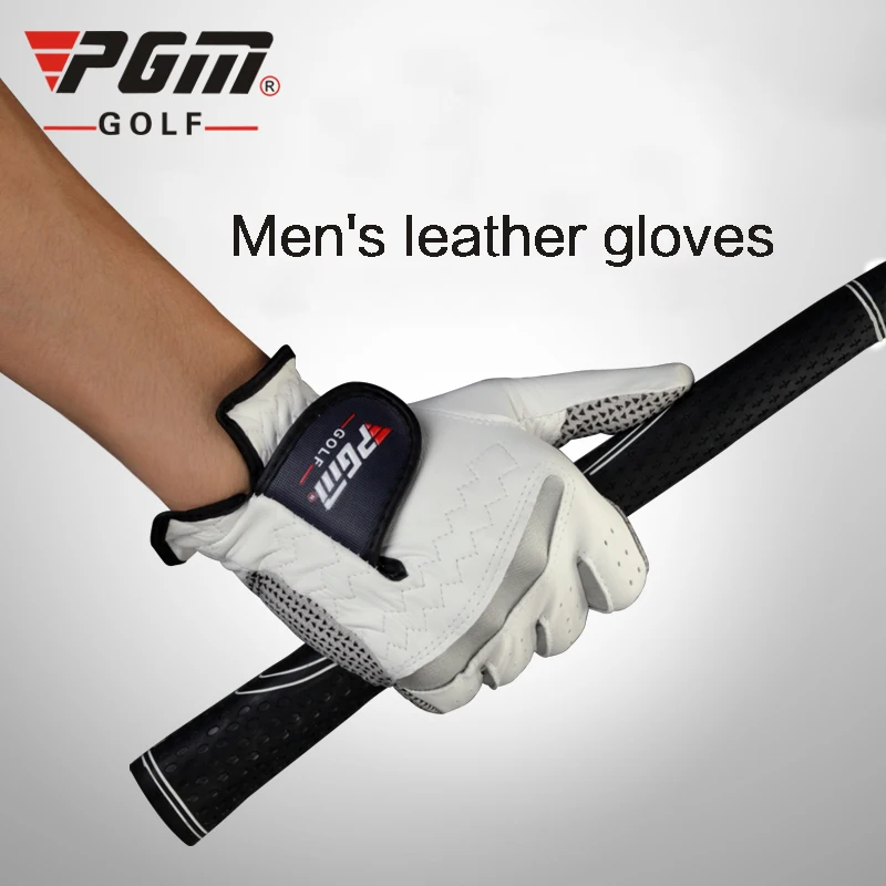 New Genuine Leather Sheepskin Men Golf Gloves Soft Breathable Left and Right Hand Golf  Sport Gloves Slip-resistant Glove