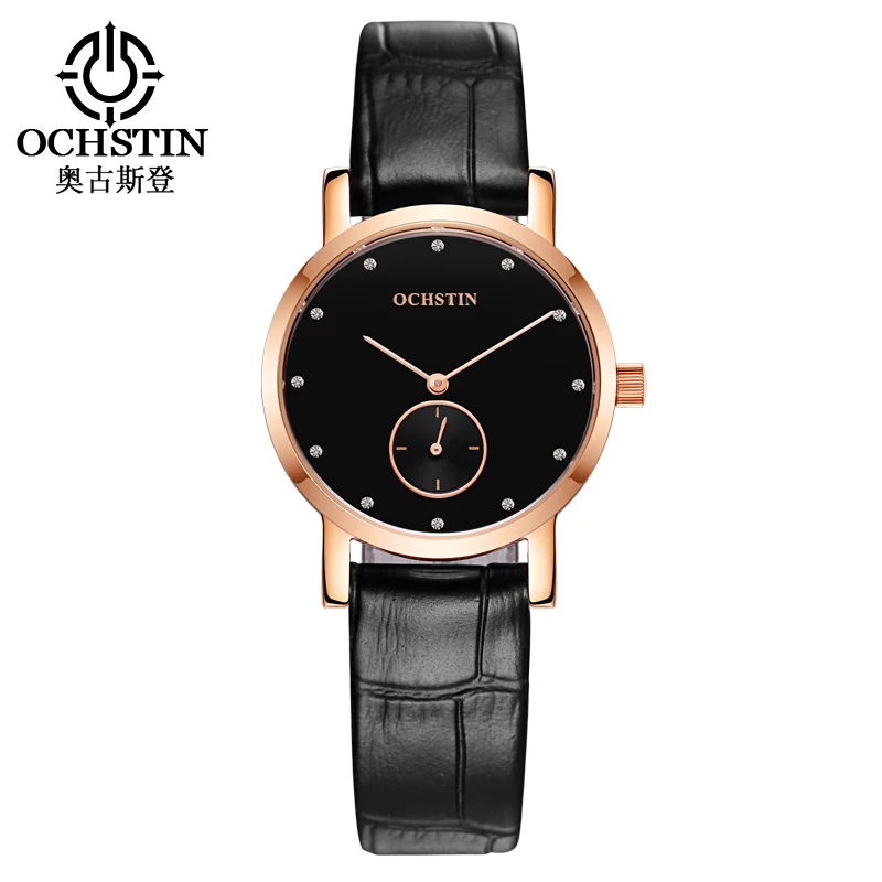 Montre de luxe pour hommes et femmes, horloge à Quartz, étanche, bracelet en cuir véritable