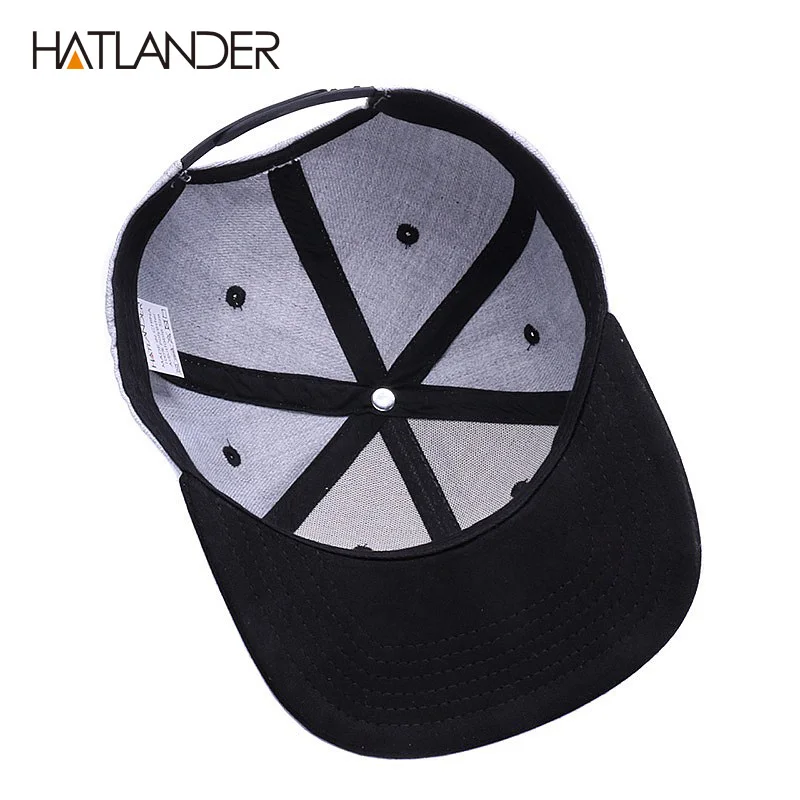 HATLANDER Original snapback cap men flat brim bone baseball caps embroidery mustache mens hat youth street ware cool hip hop cap