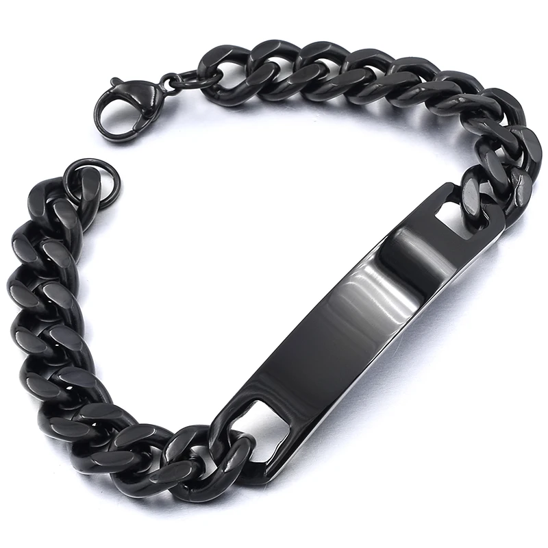 GOKADIMA Fashion Hand Chain Stainless Steel Bracelet for men New ID Bracelet Jewelry Party Gift