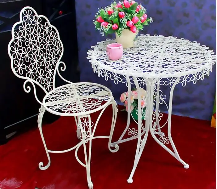 

Iron art plum blossom coffee chair, dining chair bar outdoor table and chair