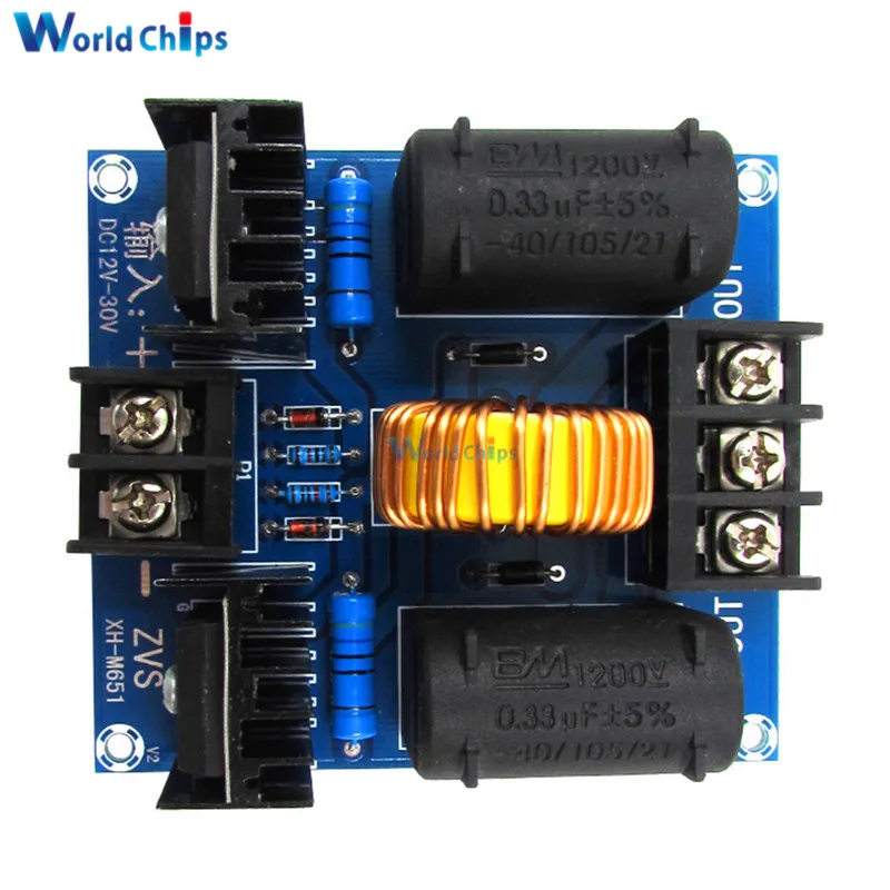 1000W 20A ZVS Low Voltage Induction Heating Coil Module Flyback Driver Heater Large Heat Sink Module Heater for Arduino