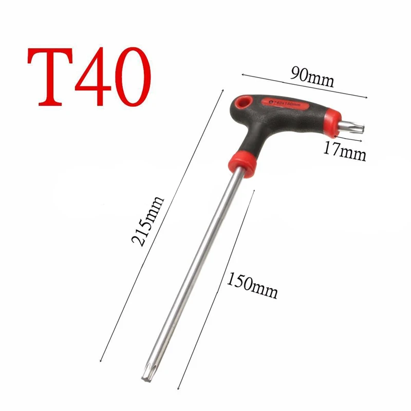 1pc T10/15/20/25/30/40 T-Handle Grip Torx Hex Screwdriver Allen Key Wrench Tool