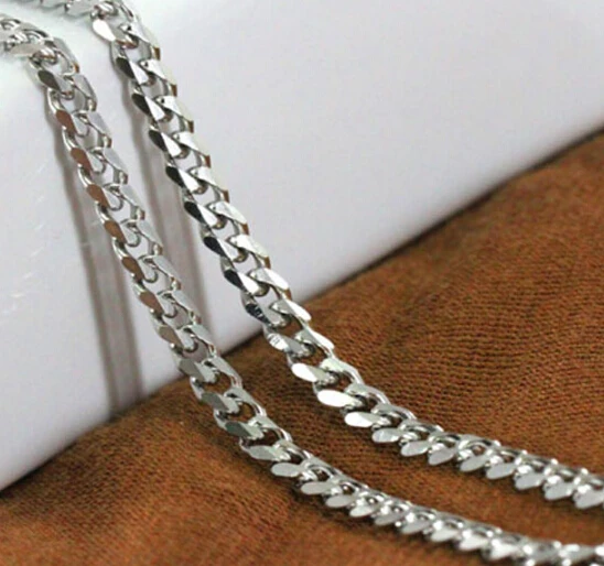 in bulk 10pcs Lot 5mm Stainless Steel   Curb  Link  chain necklace 18-28''