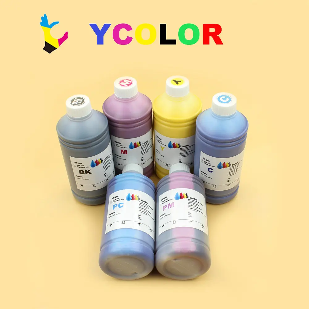 DGYCJLFP 1000ML/Bottle 6 Color/lot Universal Pigment ink for Canon W8400 printer for Canon BCI-1441/BCI-1421 ink cartridge