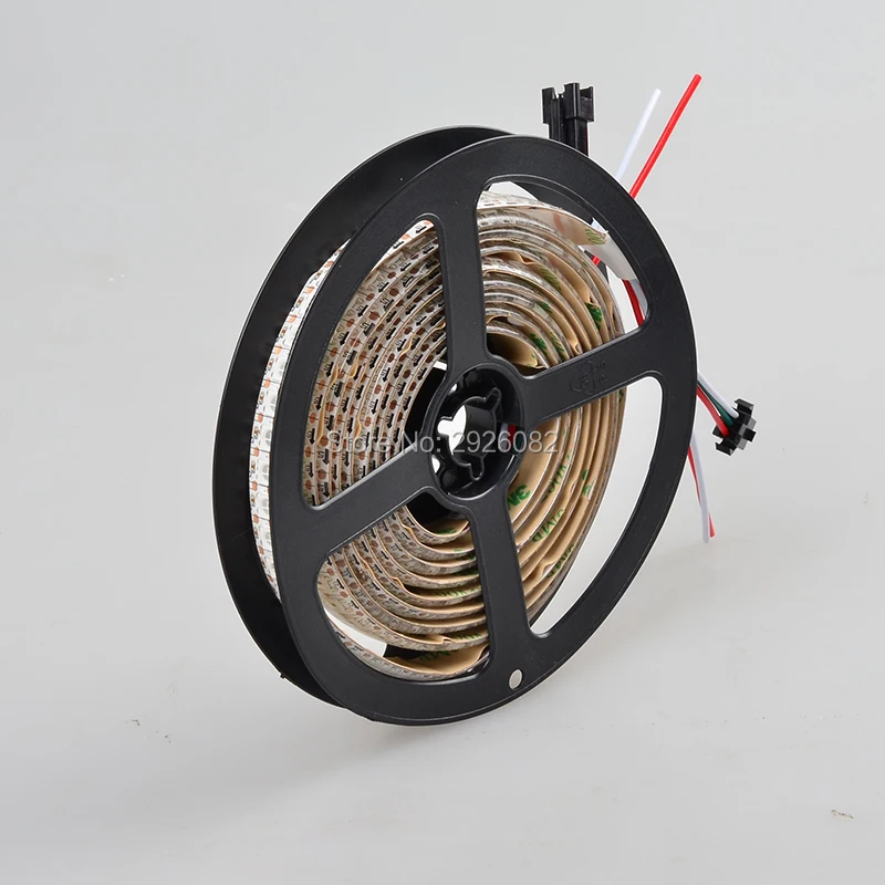 5V 144LEDs/M WS2812 Digital LED Strip Pixel Tape Light Set Programmable Flexible White PCB Outdoor Waterproof IP65 Decor Ribbon