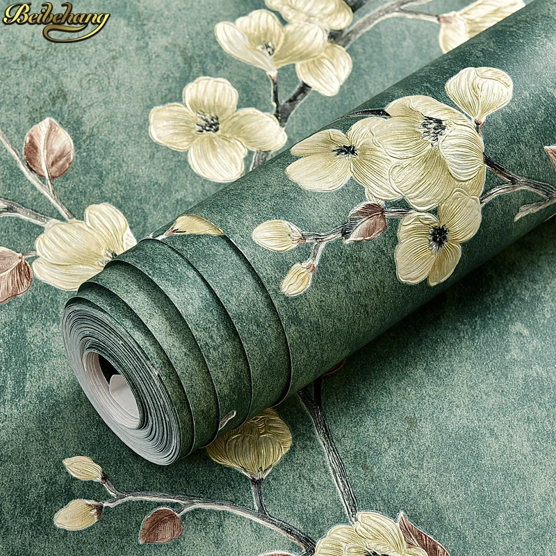 beibehang Stereo 3d fine retro American country garden wallpaper self-adhesive bedroom living room background papel de parede