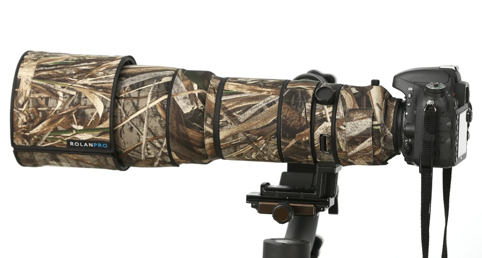 Imagem -04 - Rolanpro Câmera Lente Cabolsa Camuflagem para Nikon Af-s 200400 mm F4g ed vr Lente Camo Proteção à Prova Impermeável Água Capa Armas Roupas