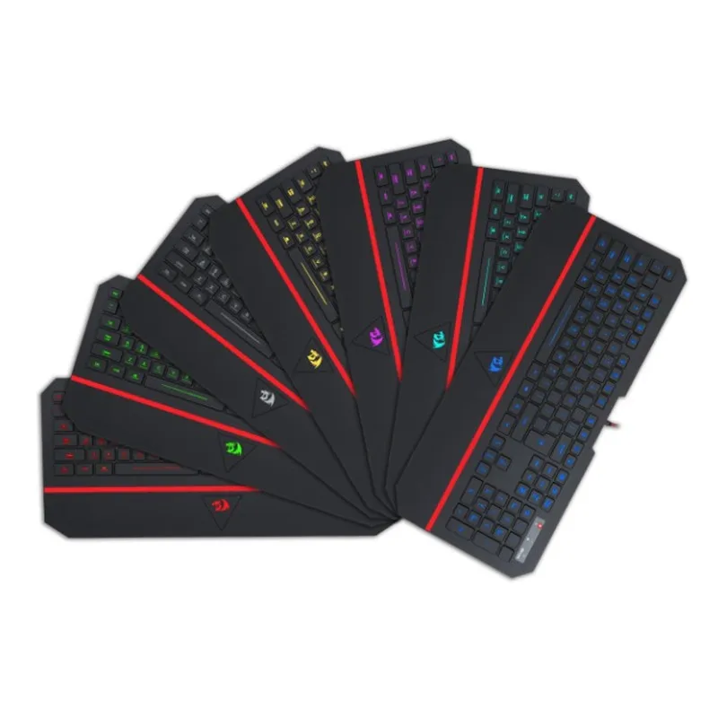 Gaming Keyboard K502 Redragon Kaeyboard RGB LED Backlit Illuminated Keyboard 104 Key Computer Gaming Keyboard SilentWrist Rest image 5