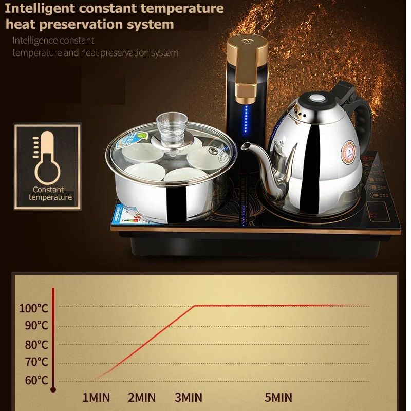 Imagem -03 - Kamjove-inteligente Magnétron tipo Fogão de Indução Chá Art Fogão Chaleira Chaleira Full Automatic Chá Fogão Elétrico q9