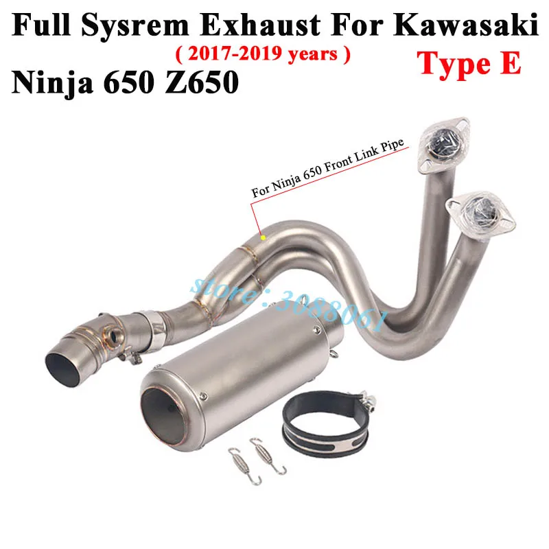 

Full System Motorcycle Yoshimura Exhaust Escape SC For Kawasaki Ninja 650 ER6N Z650 2017 18 2019Modified Front Link Pipe Muffler