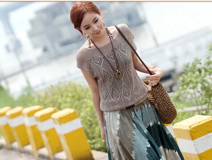 Korea trend spring summer autumn Batwing Cape Cardigan Knitting Coat lady Poncho shawl wraps Sweater #3633