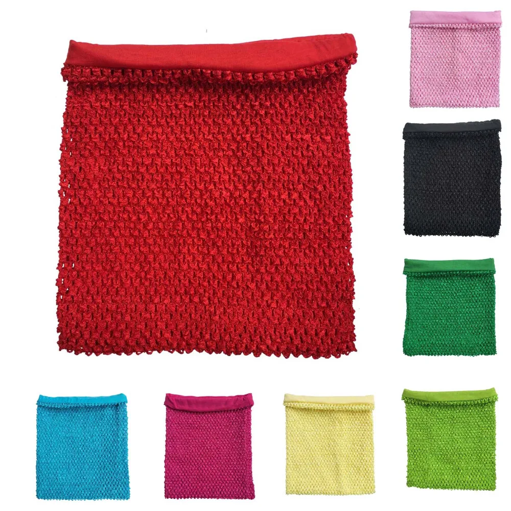 8x8inches Lined Crochet Tutu Tube Top Elastic Chest Wrap for Little Girls DIY Tutu Dress Tube Tops