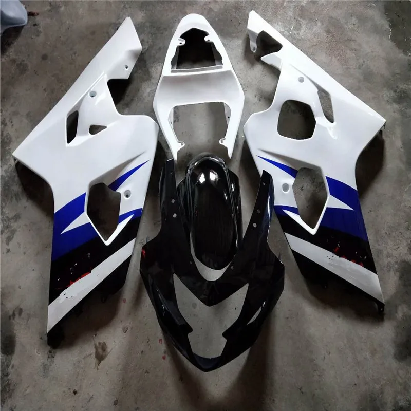 

Motorcycle Fairing Kit for SUZUKI GSXR 600 750 K4 04 05 parts GSXR600 GSXR750 2004 2005 k4 ABS white/black Fairings set