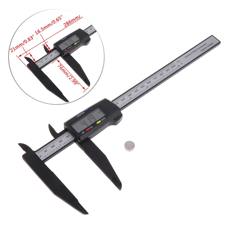 Upgraded Electronic Digital Caliper Measuring Tool with Inch/Millimeter Conversion for Extra Large LCD Screen 0-8 Inch/2 517A