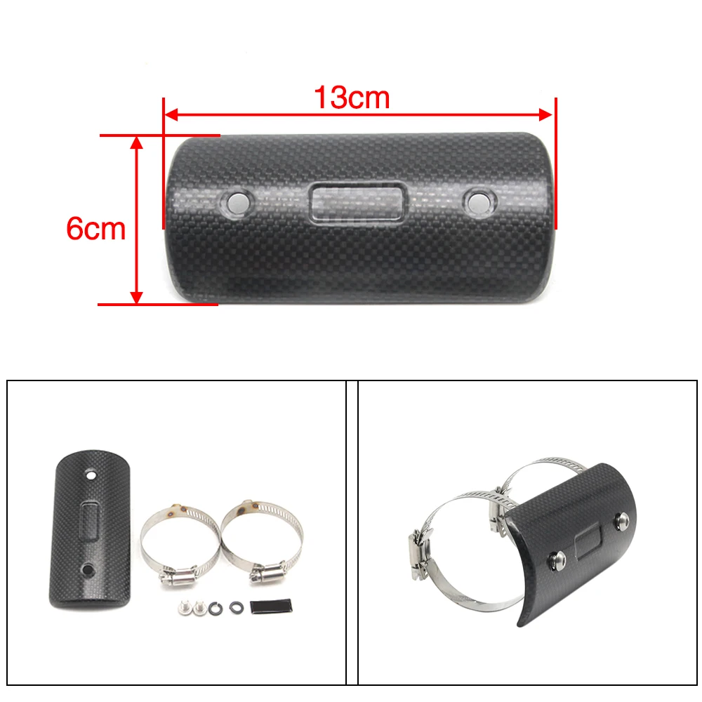 ZSDTRP Motorcycle Exhaust Carbon Fiber Protector Heat Shield Cover Guard For AK Yoshimura AR SC Exhaust