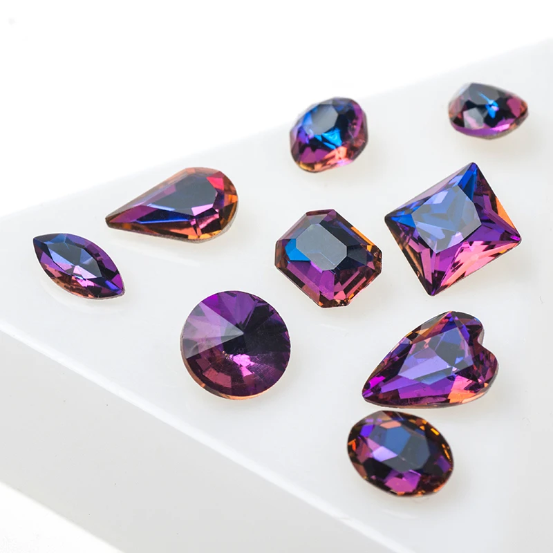 Amazing Color Nail Art Decorations Glass Rhinestones Multi Shape Loose Stones DIY Charms Jewelry Designs 3D Nail Accessories