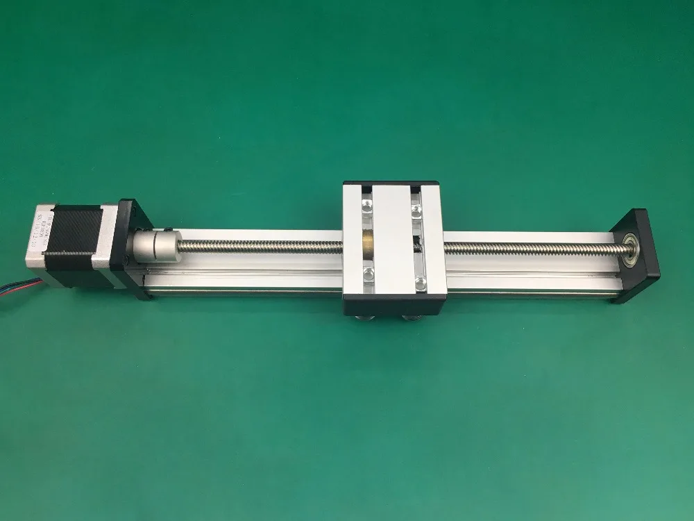 High Precision CNC ST T8*2 Ballscrew Sliding Table effective stroke 100mm+1pc nema 17 stepper motor XYZ axis Linear motion