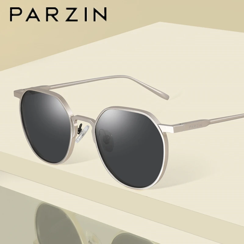 

PARZIN Polarized Sunglasses Women Quality Al-Mg Frame Sun Glasses For Female Vintage Ladies Shades With Case 8182