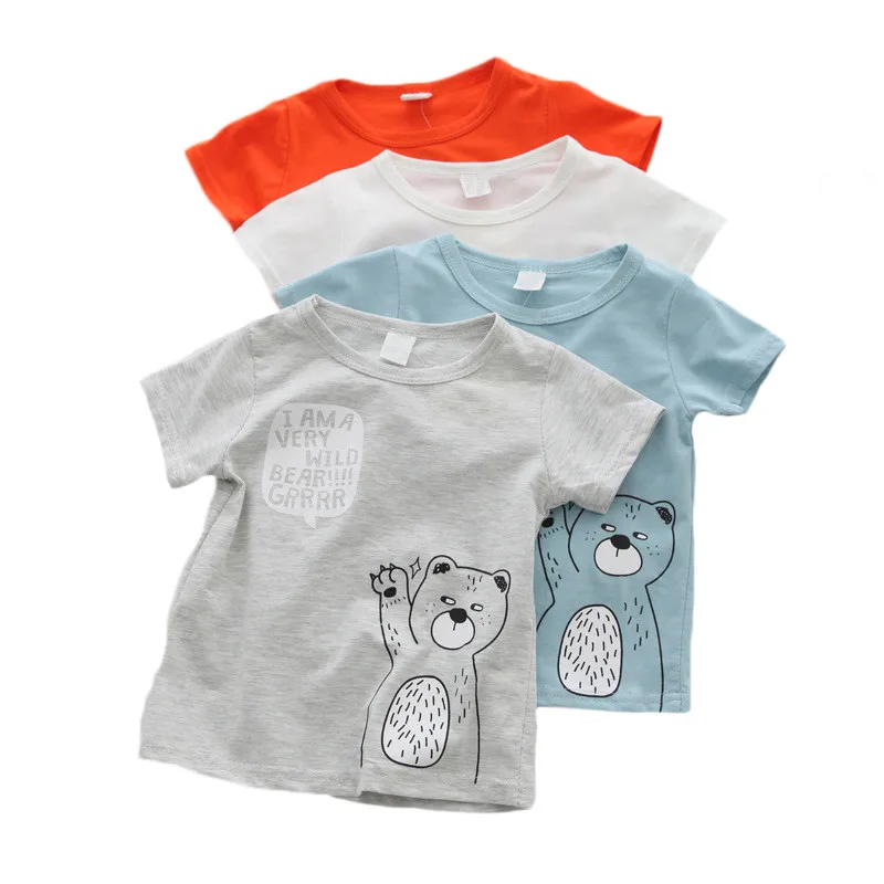 Cotton Boys' Clothing Baby T Shirt Short Sleeve Baby Boys T-Shirts Cartoon Casual Baby Summer First Birthday Boy Clothes Tops