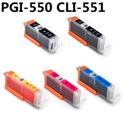 PGI 550 CLI551 Full Ink Cartridge for Canon PIXMA IP7250 MG5450 MX925 MG5550 MG6450 MG5650 MG6650 IX6850 MX725 Printer