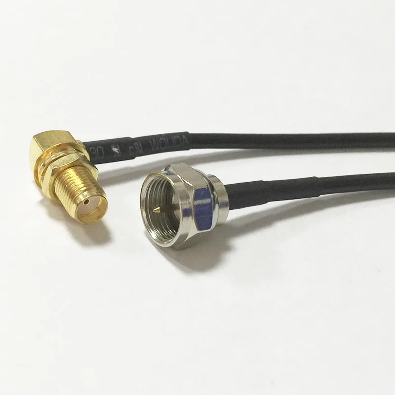 New Modem Coaxial Cable SMA Female Jack Nut Right Angle Switch F Male Plug Connector RG174 Cable 20CM 8inch Adapter RF Jumper