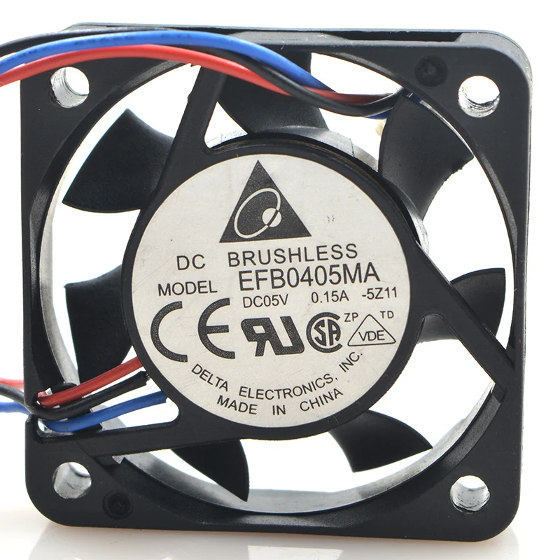 

Delta Electronics EFB0405MA 5Z11 DC 5V 0.15A 40x40x10mm 3-wire Server Cooling Fan