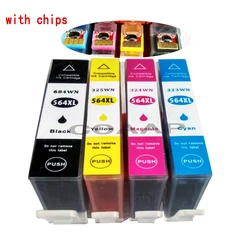 4 Compatible 564 564XL Ink Cartridge for HP Photosmart 5510 5511 5512 5514 5515 5520 5522 5525 6510 6512 6515 6520 Printer