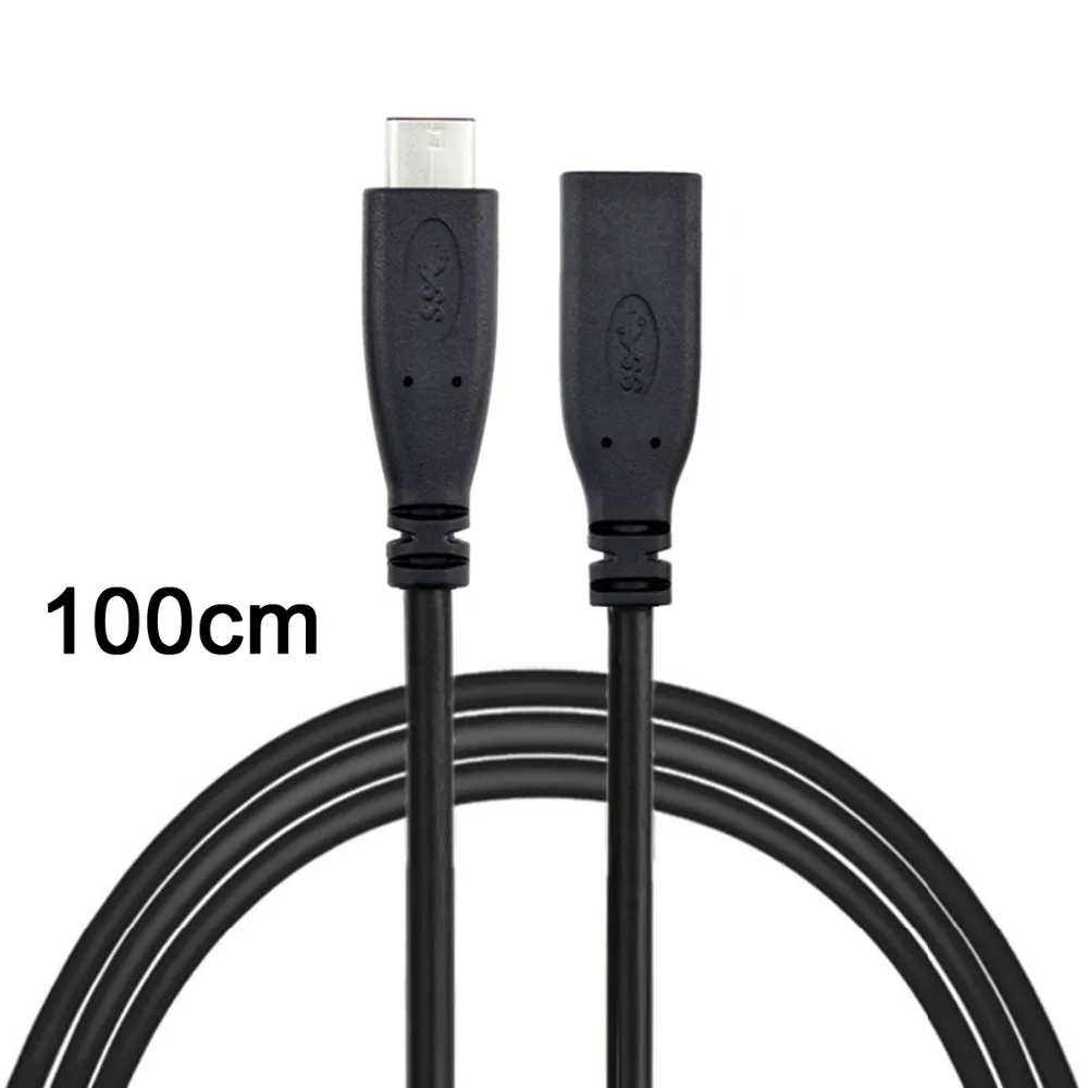 CY USB-C USB 3.1 Type C Male to Female Extension Data Cable for Laptop & Tablet Mobile Phone 1m