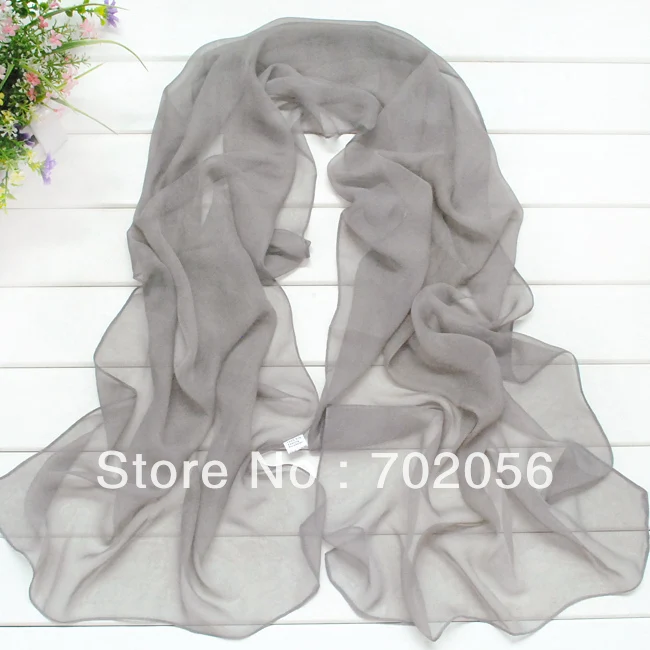 Solid candy color artificial silk scarf shawl wraps 160*50cm mixed color 10pcs/lot #2829