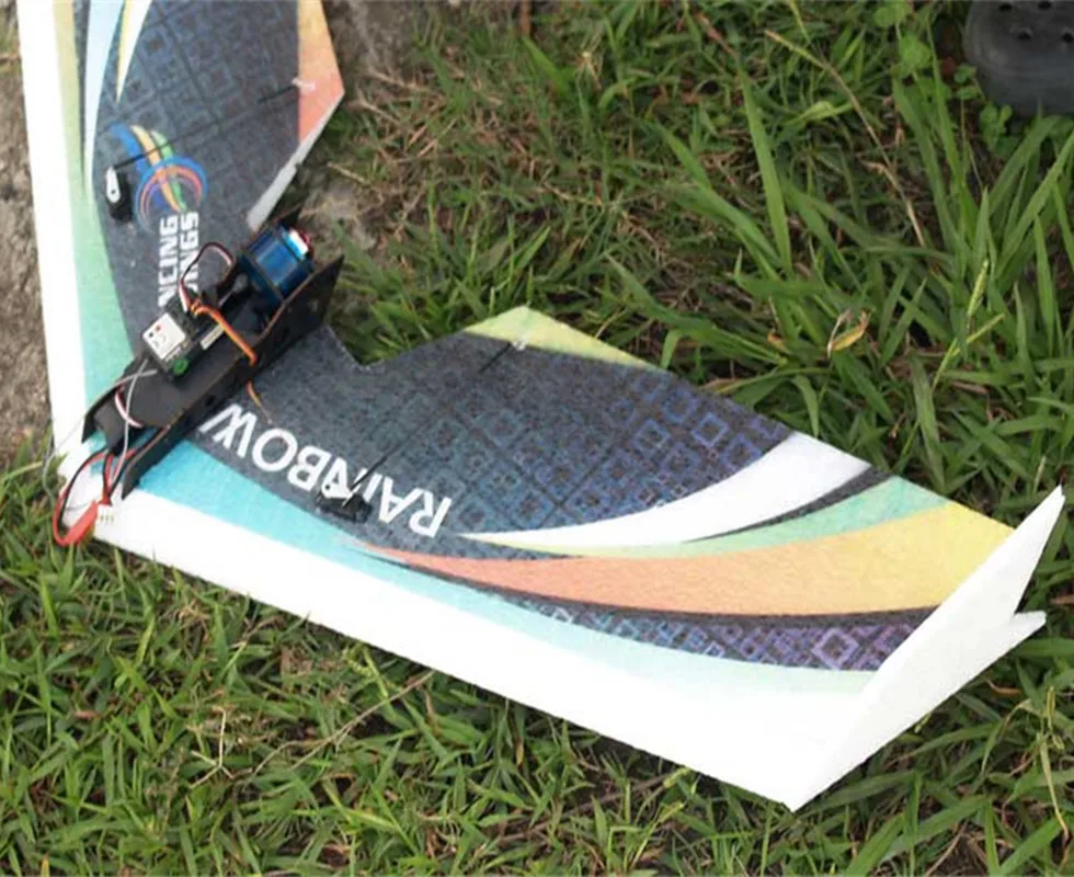 RC Plane EPP Airplane Model DW HOBBY Rainbow Fly Wing 800mm Wingspan EDF Version RC Airplane Kit