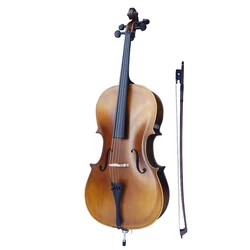 TONGLING Matt Plywood Cheaper Cello Full Size 4/4  4/3 1/2 1/4 High Quality Antique Style Beginner Cello