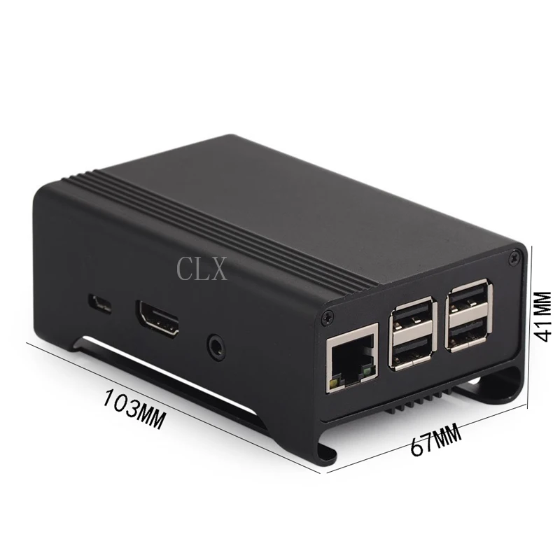 Raspberry Pi 3Generation Metall Shell Raspberry Pi 3 Aluminium Legierung Box Thermische Schutz Shell Mit Coolling Fan