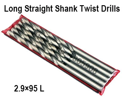 

Free Shipping New Brand New 10Pcs 2.9mm Extra Long 95mm HSS Twist Drill Straigth Shank Auger Drilling Bit ,Drill bits for metal