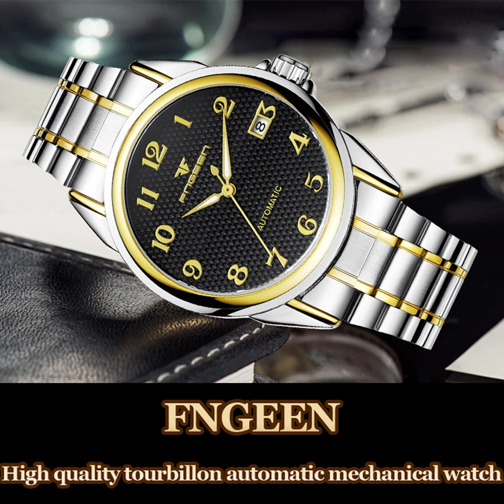 Men\'s Mechanical Watch 2023 Fashion Luxury Business Man Wristwatch Male Clock Self Winding Automatic Tourbillon Watches for Men