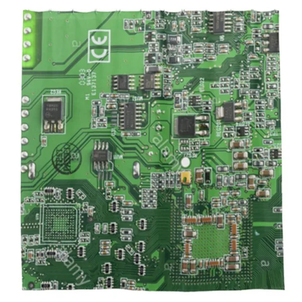 Cool Compueter Geek Circuit Board Shower Curtain Bathroom Curtain Set Funny Novelty Circuit Bath Curtains Bathroom Accessories