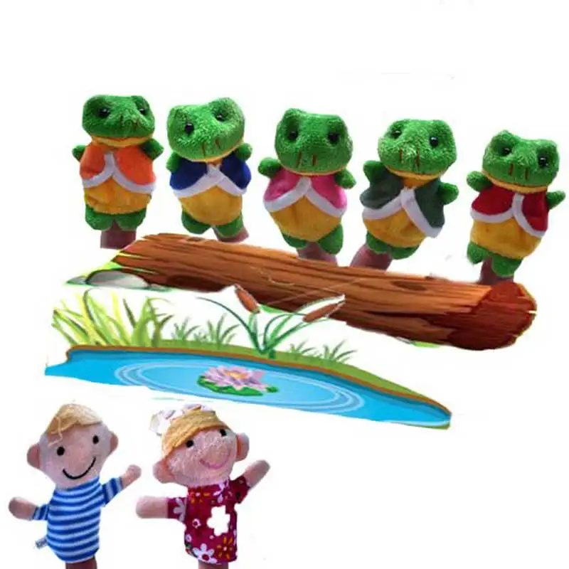 5 Pcs Frog Hen Mouse Animals Finger Puppets Story Telling Nursery Fairy Tale The Perfect Birthday Christmas Gift For Child