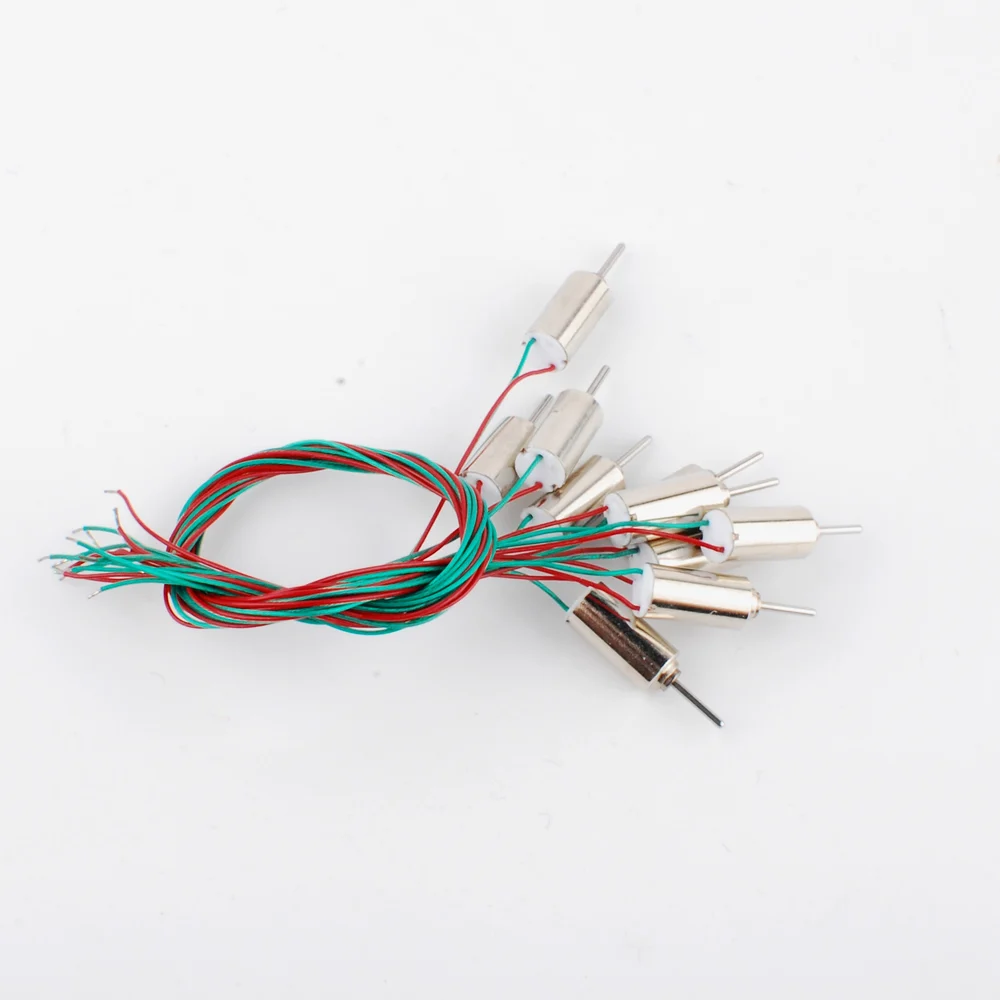 10 Pcs 4*8mm Coreless DC Motor Super high speed 3V DC 60mA 70000RPM 0408-4035 for RC helicopter aircraft