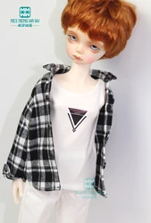 BJD accessories doll clothes for 1/4 BJD YOSD doll fashion vest, plaid shirt