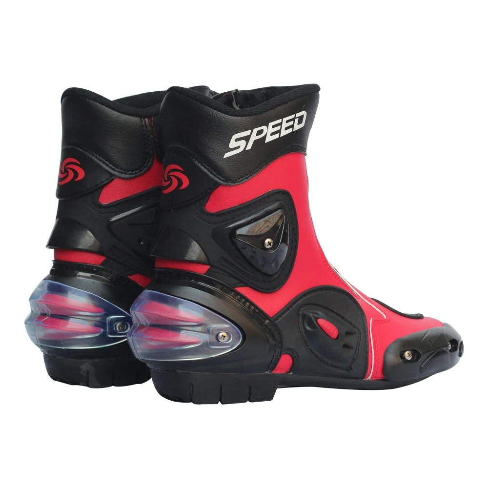 Bottes de moto respirantes mi-mollet pour hommes, chaussures de course professionnelles, bottes anti-collision portables, bottes d'équitation non ald