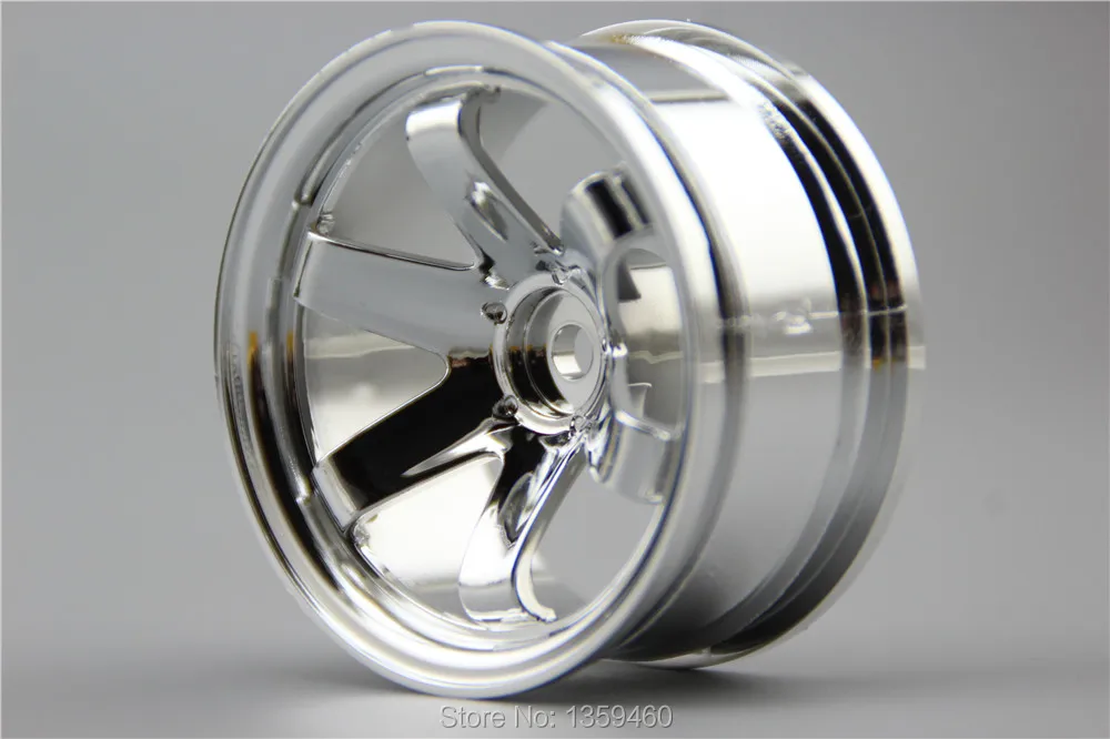 4pcs 1/10 Touring&Drift Wheel Rim W6SC(Chrome) 3/6/9mm offset fits for 1:10 Touring&Drift Car 1/10 Rim 10011